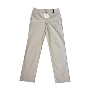 NWT Brunello Cucinelli Women's Beige Cotton Stretch Trousers Pants Size‎ 2